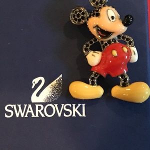 Swarovski Crystal Mickey Mouse Brooch- Brand new- Never worn